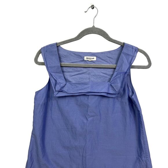 Martin + Osa Womens Silk Blend Tank Top Tiered Square Neckline Lined Blue Size 0 - Picture 2 of 5
